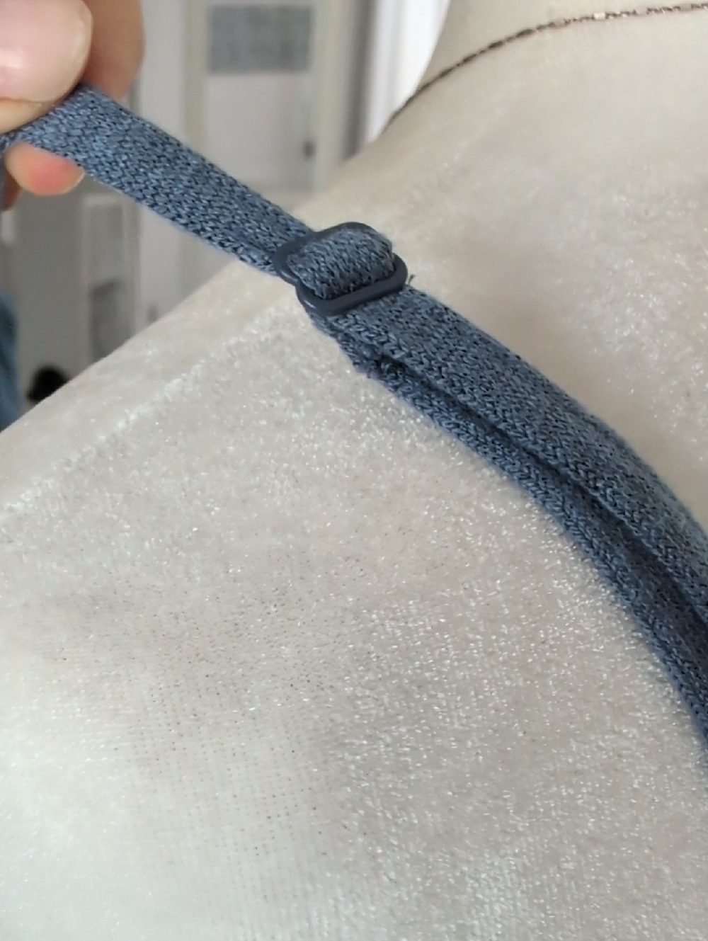 aerie Slate Blue Ribbed Knit Cropped Cami Large - Picture 5 of 10